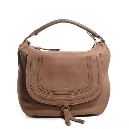 Chloe Calfskin Large Marcie Hobo Brown Seed 1 of 11