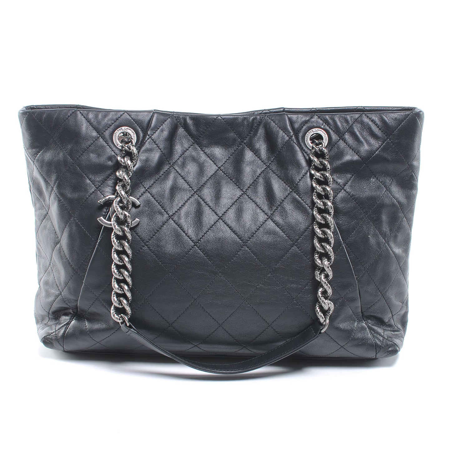Calfskin Coco Pleats Tote Black