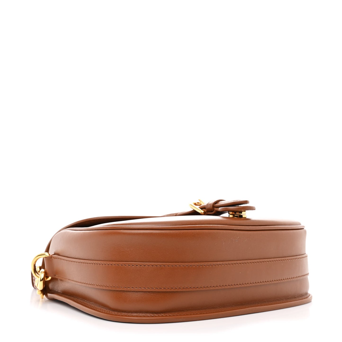 Box Calfskin Medium Bobby Flap Dark Tan