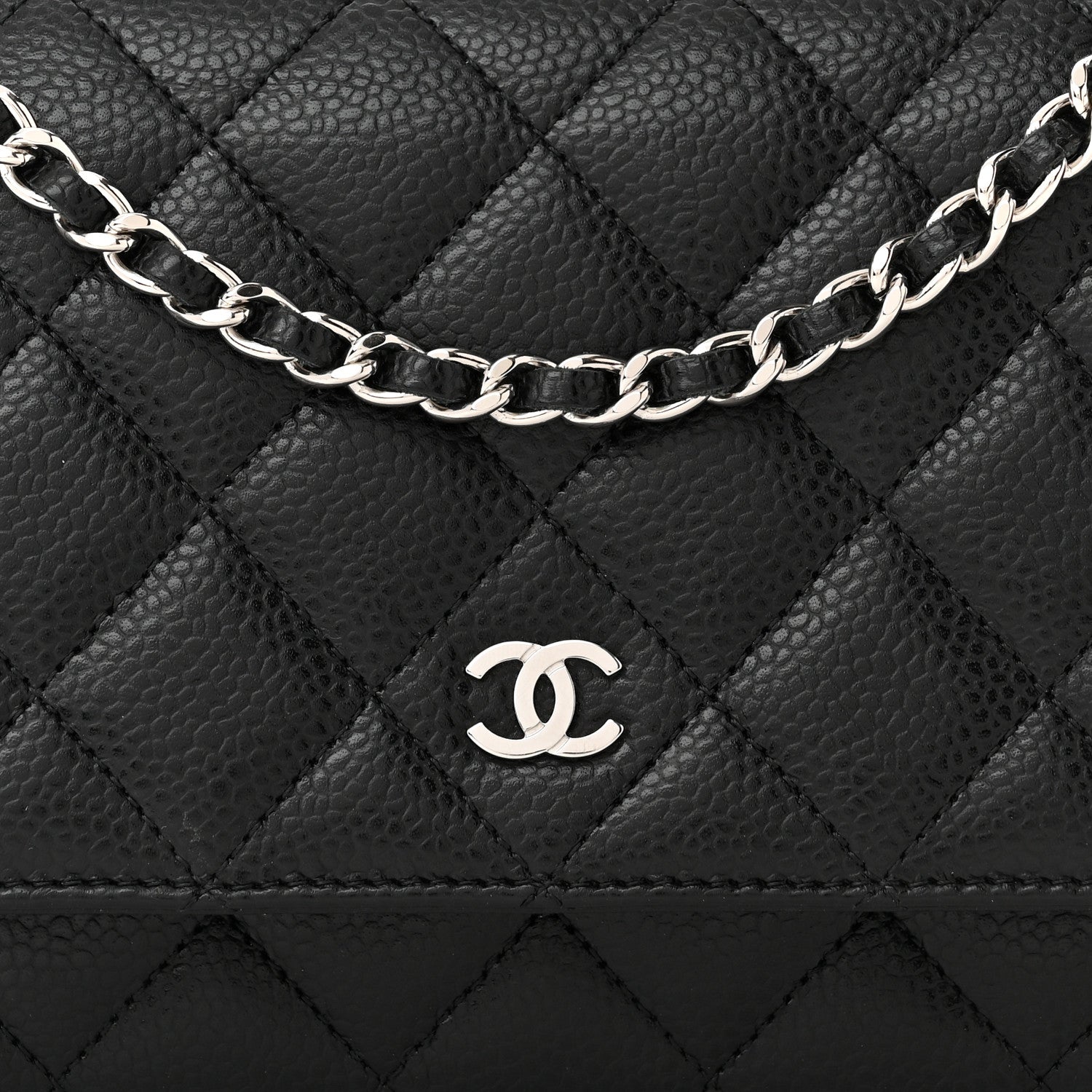Chanel Caviar Quilted Wallet on Chain WOC Black 9 of 12
