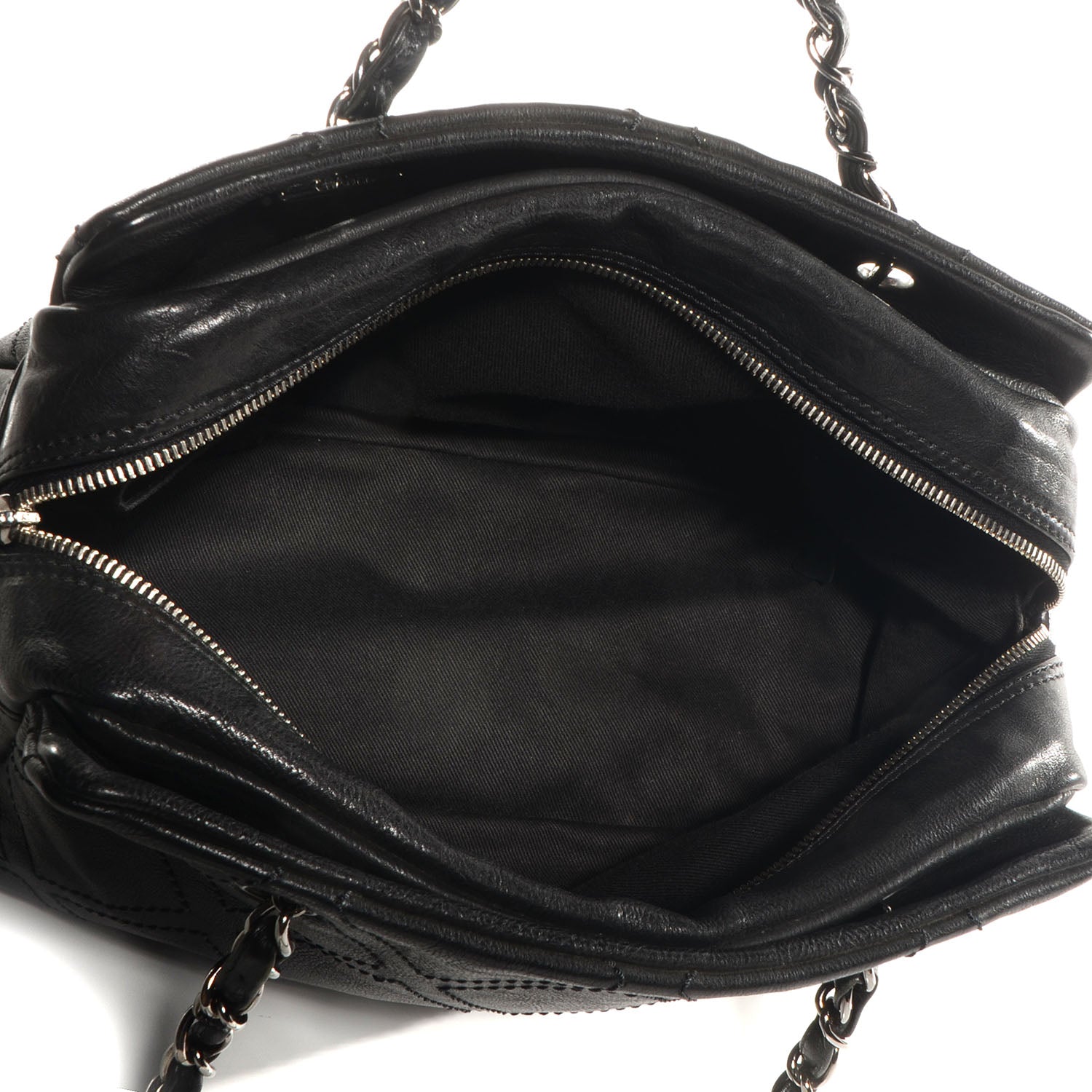 Chanel Calfskin Small Diamond Stitch Tote Black 5 of 7