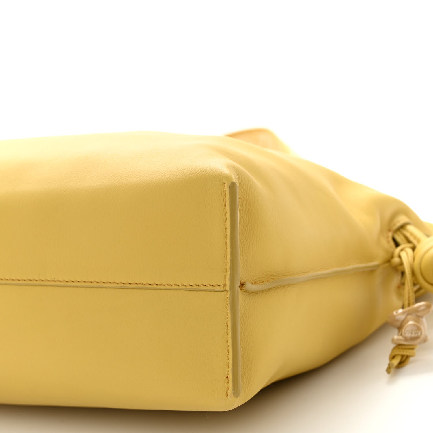 Loewe Calfskin Monochrome Flamenco Knot Clutch Pale Yellow Glaze 9 of 11