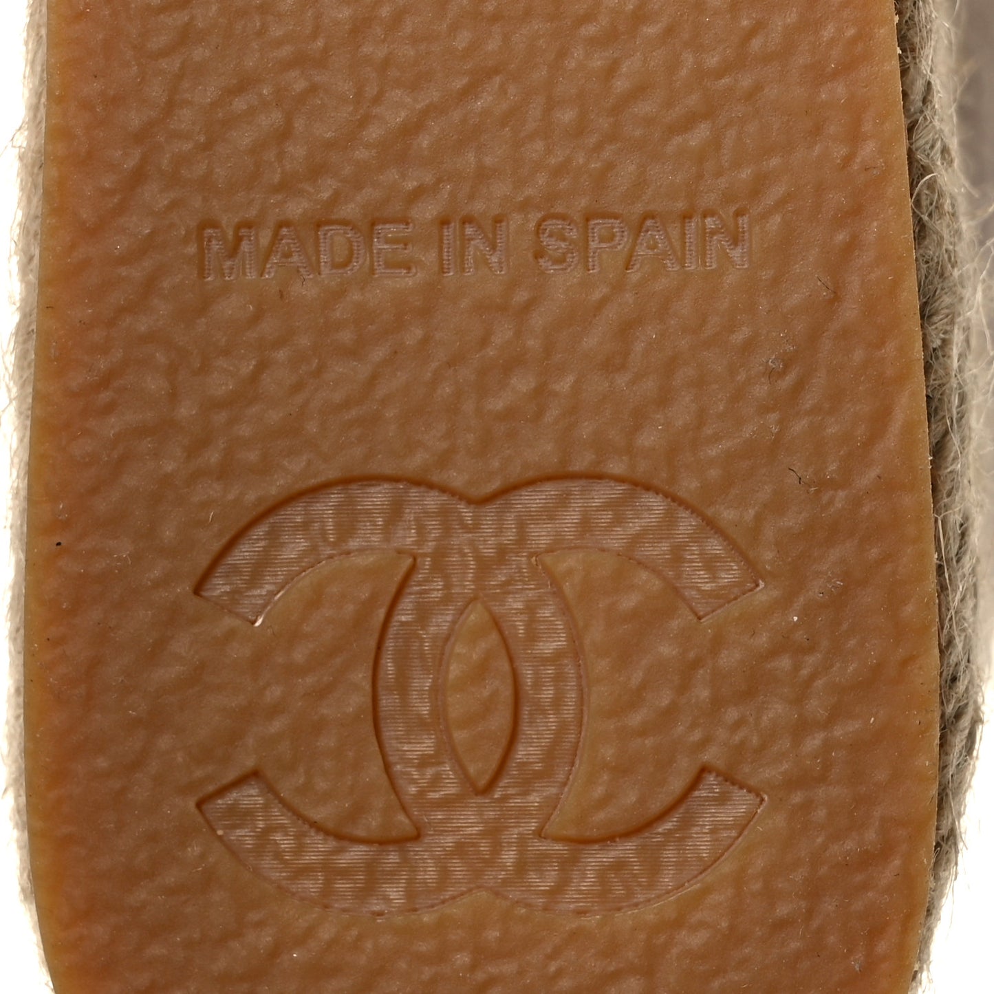 Lambskin Suede CC Espadrille Wedges 36 Beige Black