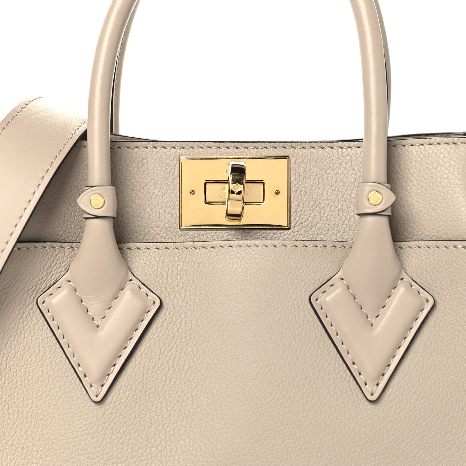 Louis Vuitton Calfskin Monogram On My Side PM Greige 7 of 9