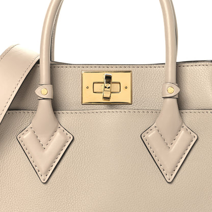 Louis Vuitton Calfskin Monogram On My Side PM Greige 7 of 9