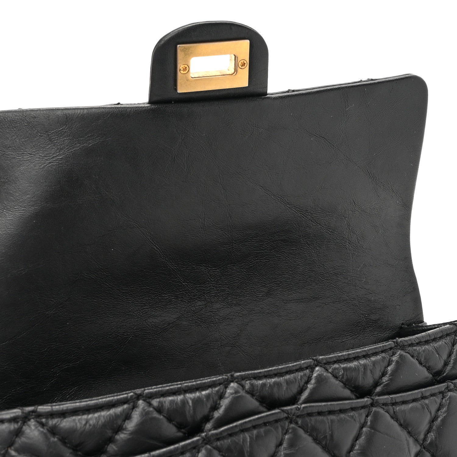 Chanel Aged Calfskin Quilted 2.55 Reissue Flap Belt Bag Clutch Black 11 of 11