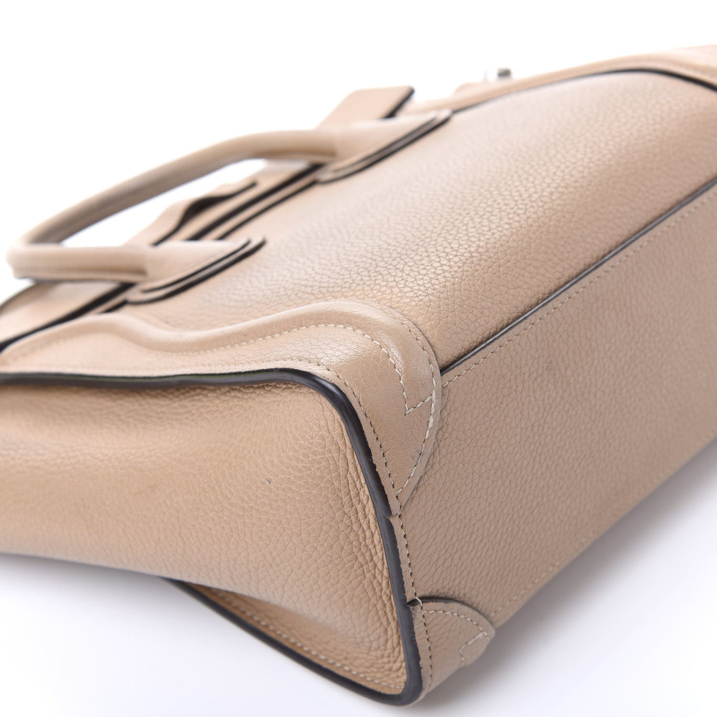 Drummed Calfskin Nano Luggage Dune