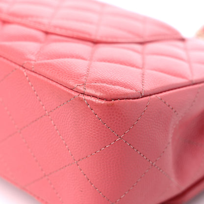 Chanel Caviar Quilted Medium Double Flap Pink 11 of 17
