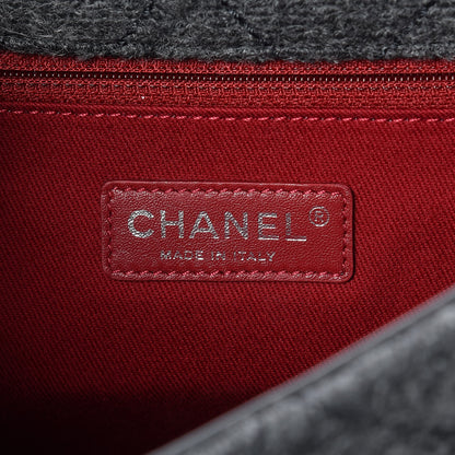 Chanel Wool Quilted Jumbo Edelweiss Single Flap Grey 6 of 9