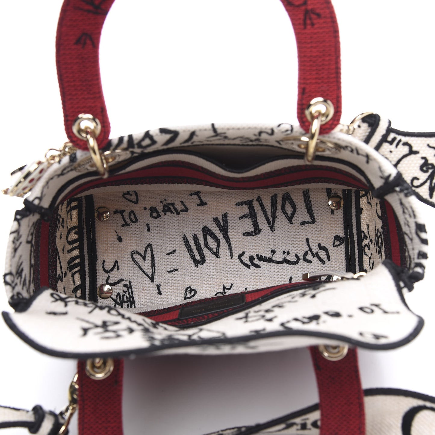 Canvas Medium DiorAmour Graffiti Lady D-Lite Latte