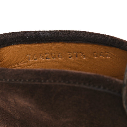 Gucci Suede Horsebit Ankle Boots 37.5 Washed Brown 7 of 9