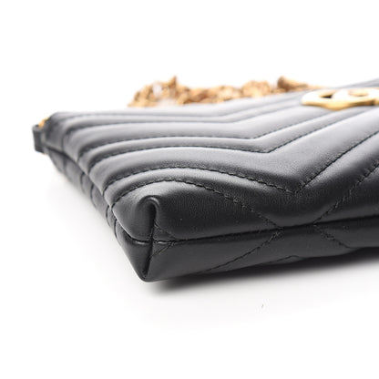 Gucci Calfskin Matelasse Mini GG Marmont Chain Bag Black 7 of 10