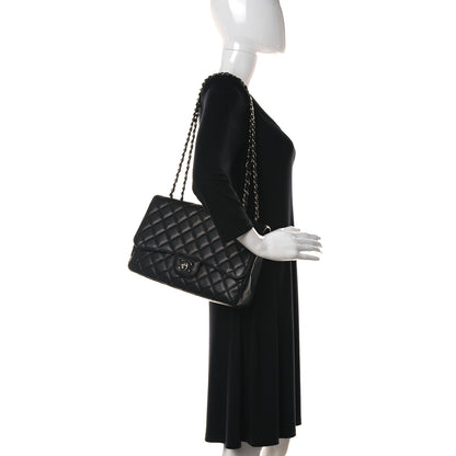 Chanel Caviar Quilted Jumbo Single Flap Black 2 of 9