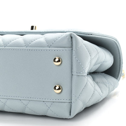 Chanel Caviar Quilted Mini Coco Handle Flap Light Blue 10 of 11