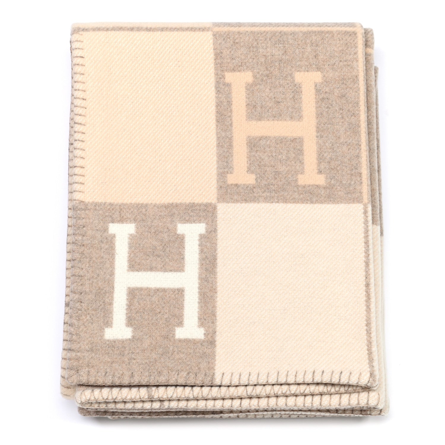Hermes Wool Cashmere Avalon III Blanket Coco Camomille 2 of 6