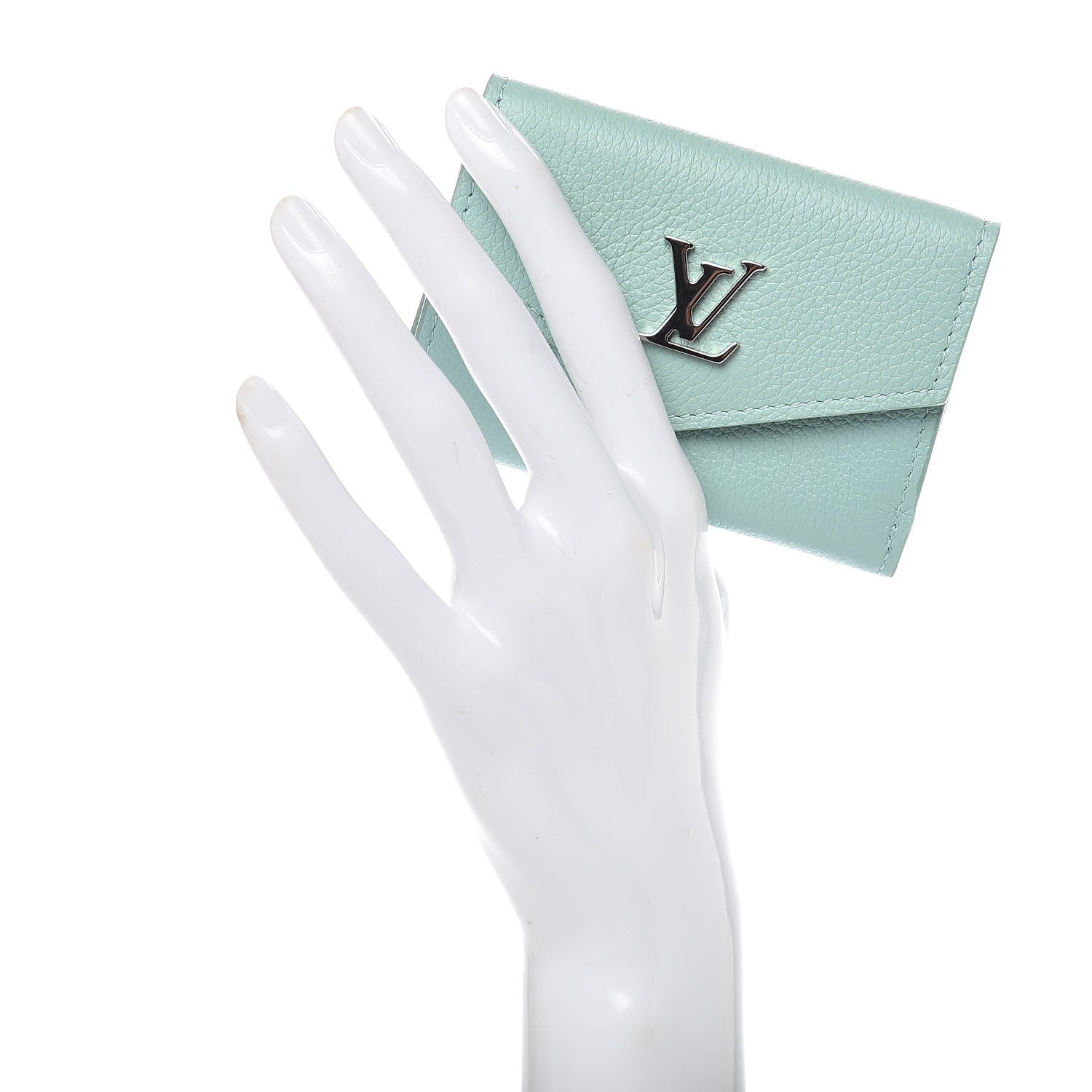 Louis Vuitton Calfskin Lockmini Wallet Menthe 2 of 8