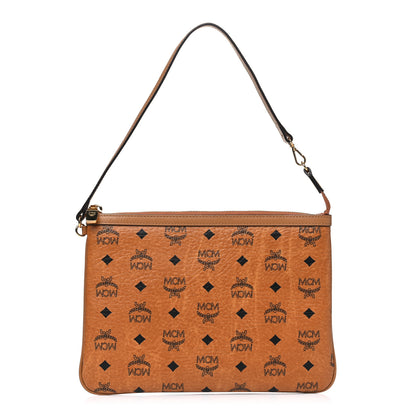 MCM Visetos Liz Shopper Tote Pouch Cognac 1 of 6