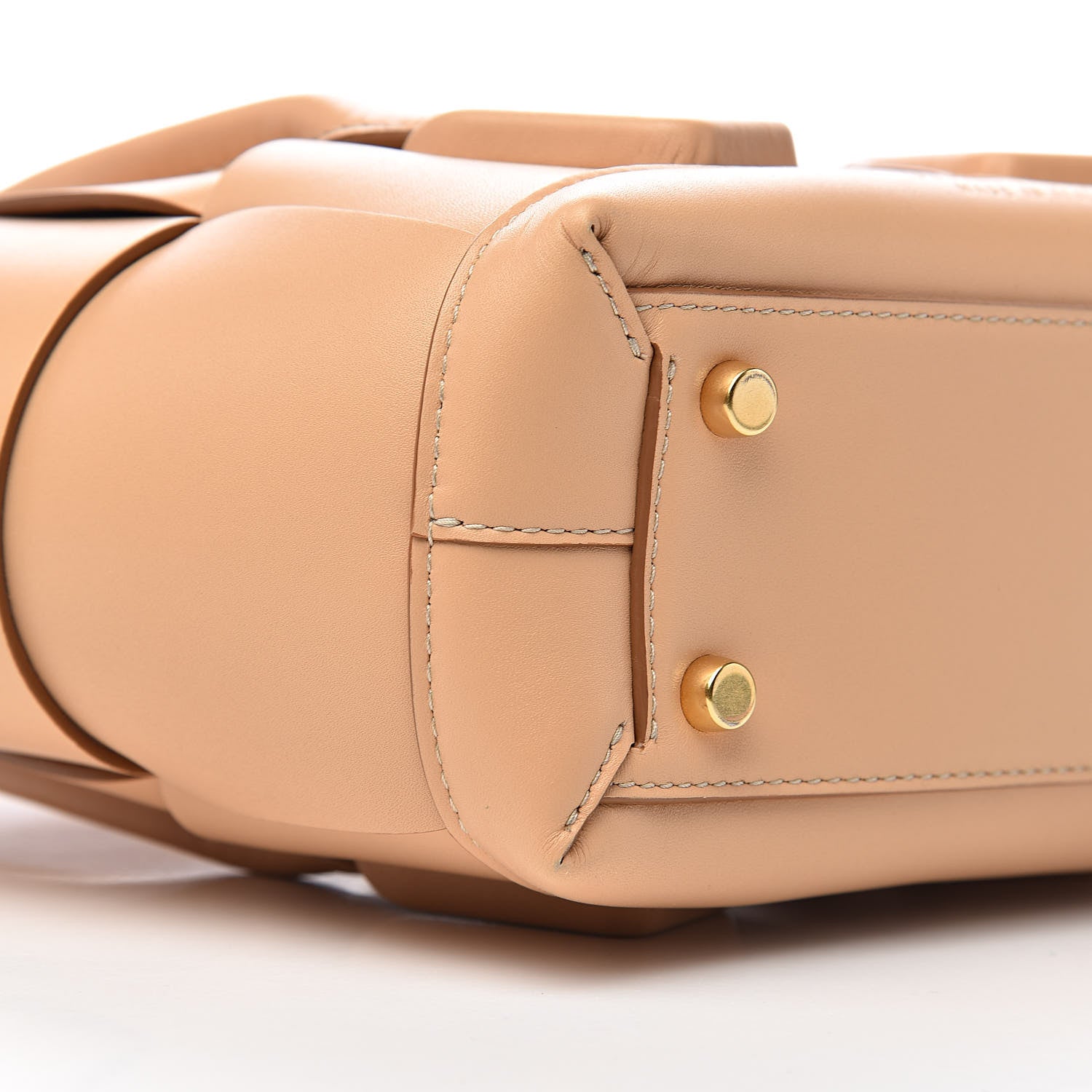 Bottega Veneta French Calfskin Maxi Intrecciato Mini Arco Nude 8 of 10