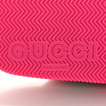 Gucci Rubber Web Womens Criss Cross Slide Sandals 41 Coral New Shamarock 6 of 13