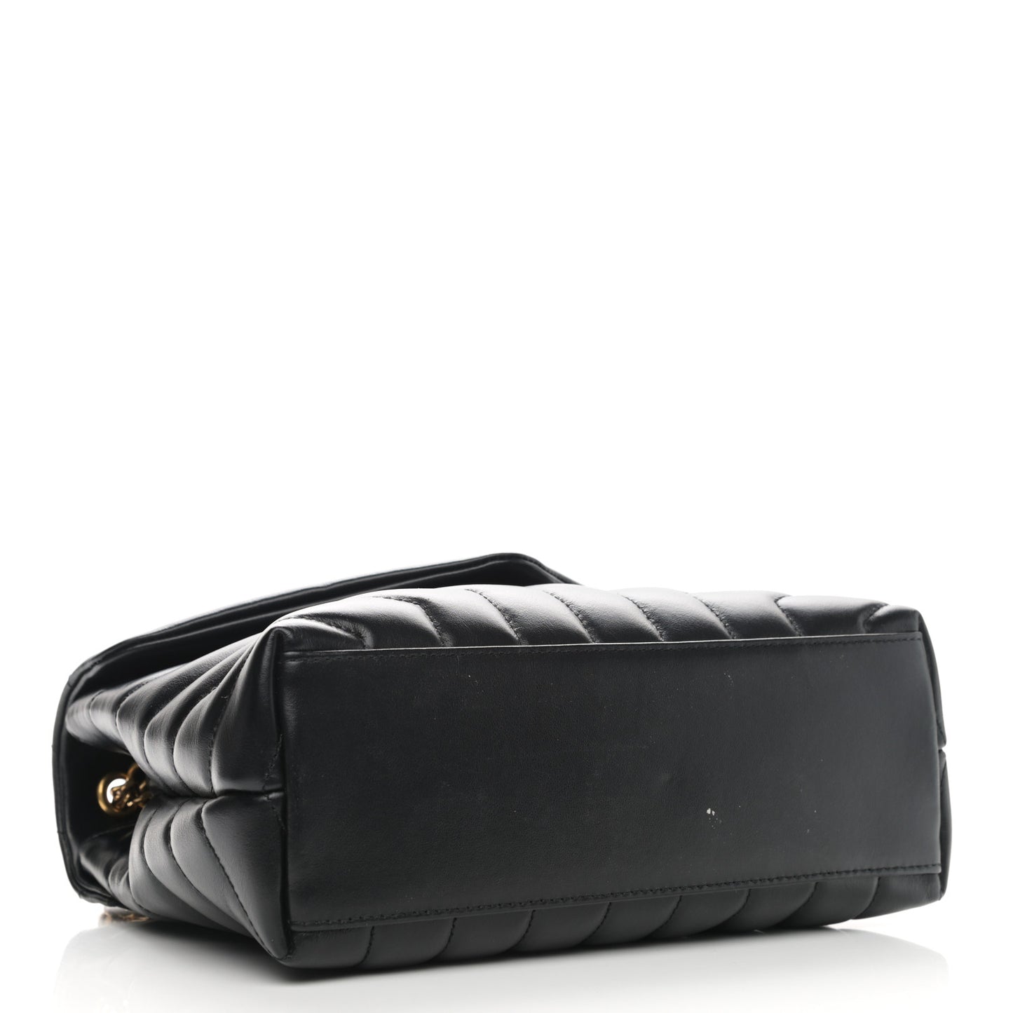 Calfskin Y Quilted Monogram Small Loulou Chain Satchel Black