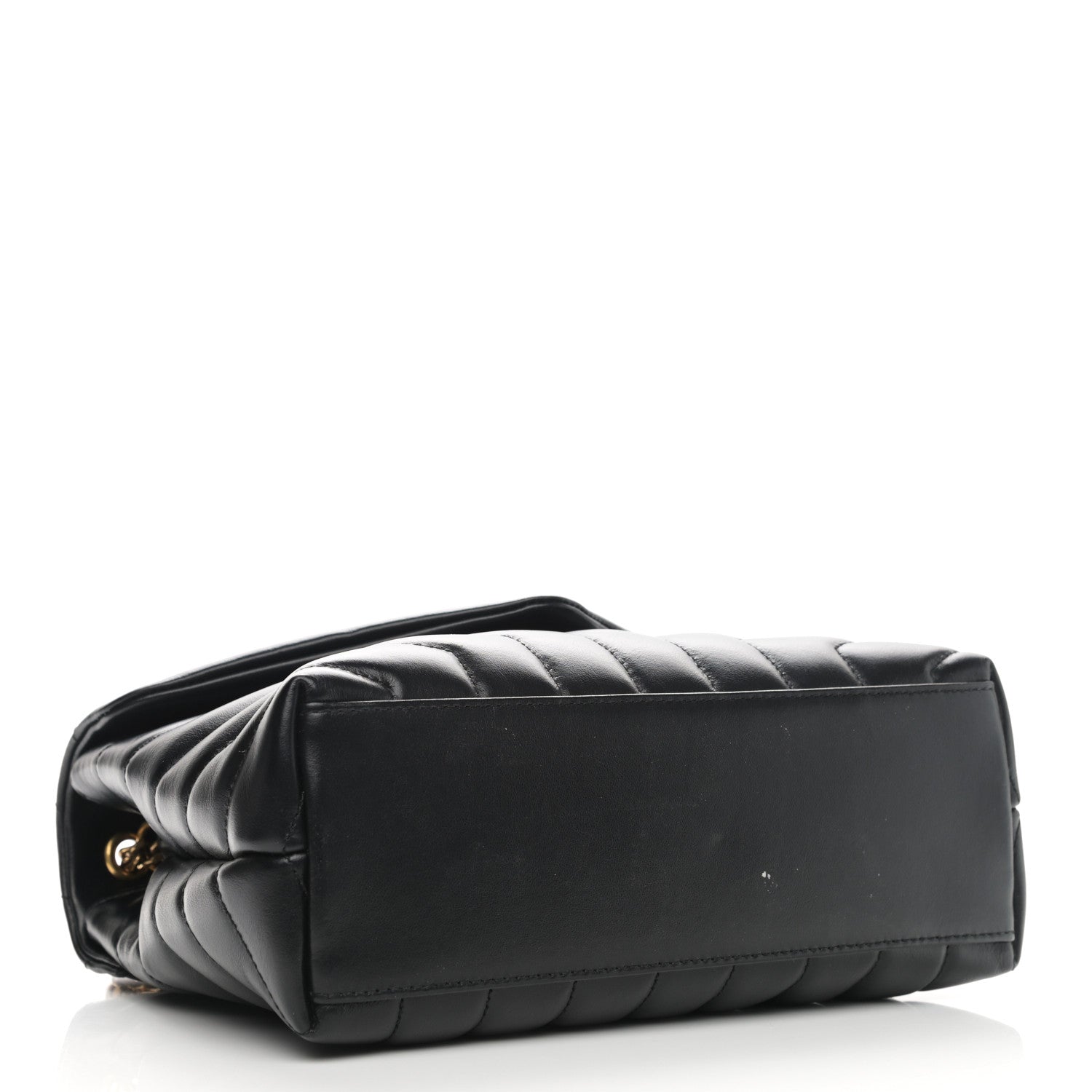 Saint Laurent Calfskin Y Quilted Monogram Small Loulou Chain Satchel Black 4 of 11