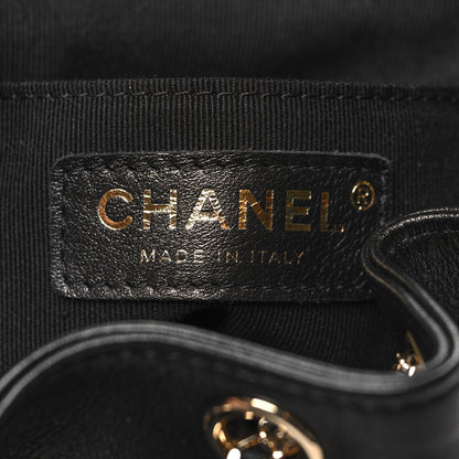 Chanel Lambskin Quilted Small Duma Drawstring Backpack Black 6 of 10