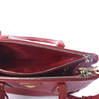 Prada Saffiano Small Galleria Double Zip Tote Fuoco 8 of 12
