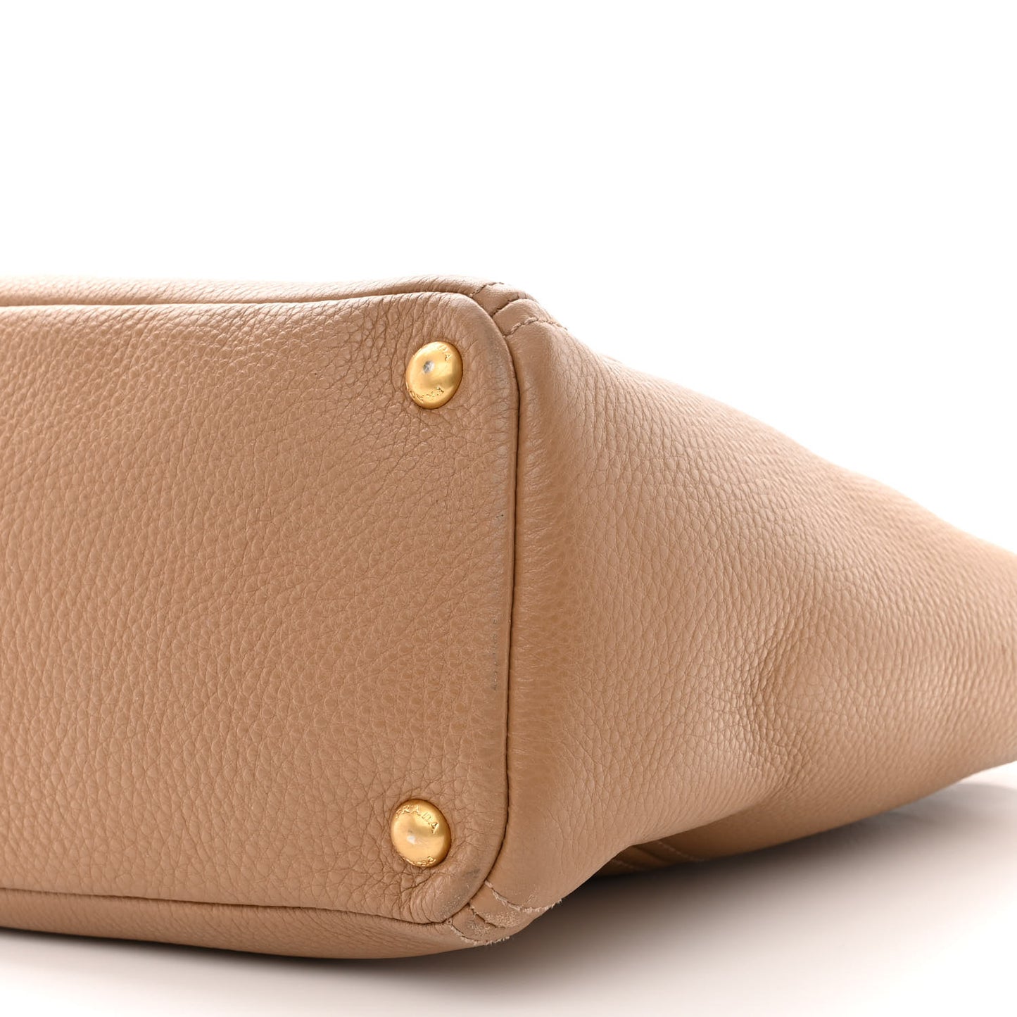 Vitello Daino Side Pocket Shoulder Bag Tote Sesamo