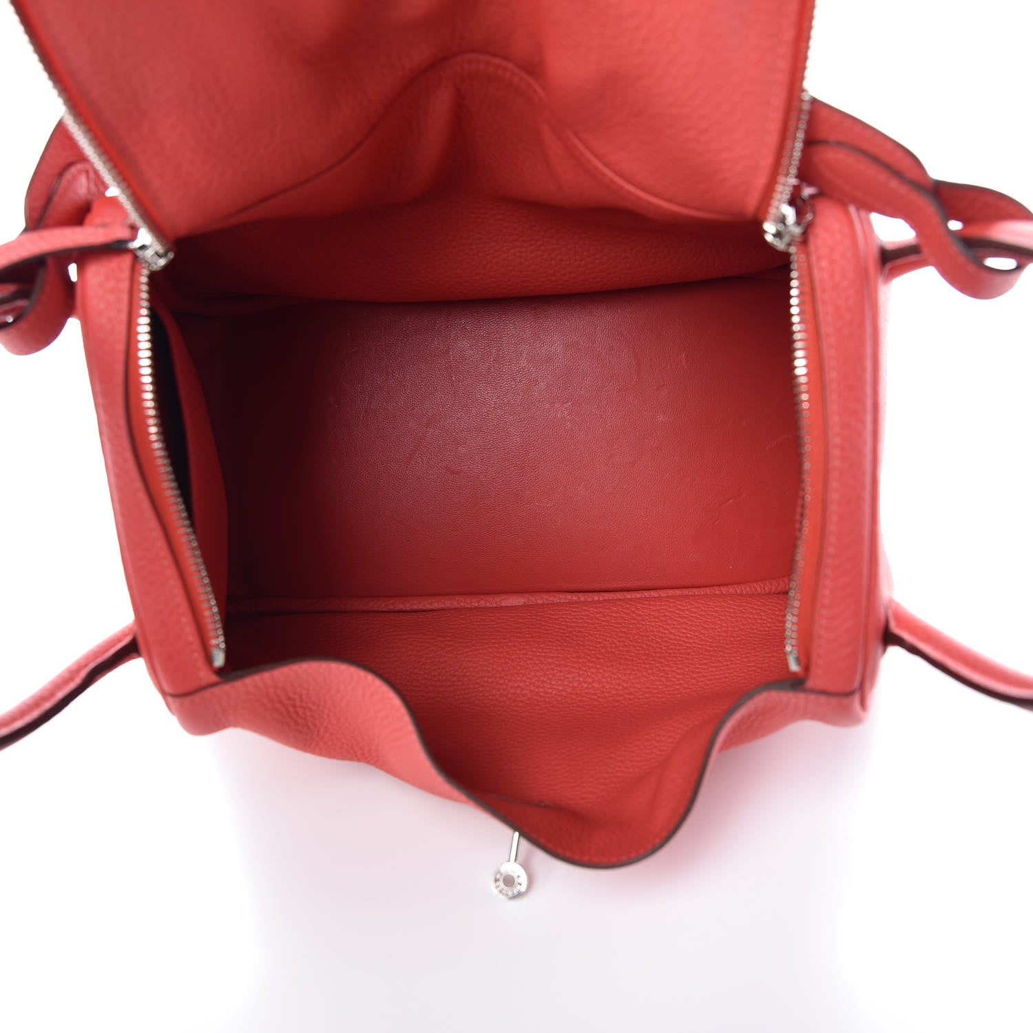 Hermes Taurillon Clemence Lindy 30 Rouge Pivoine 5 of 11