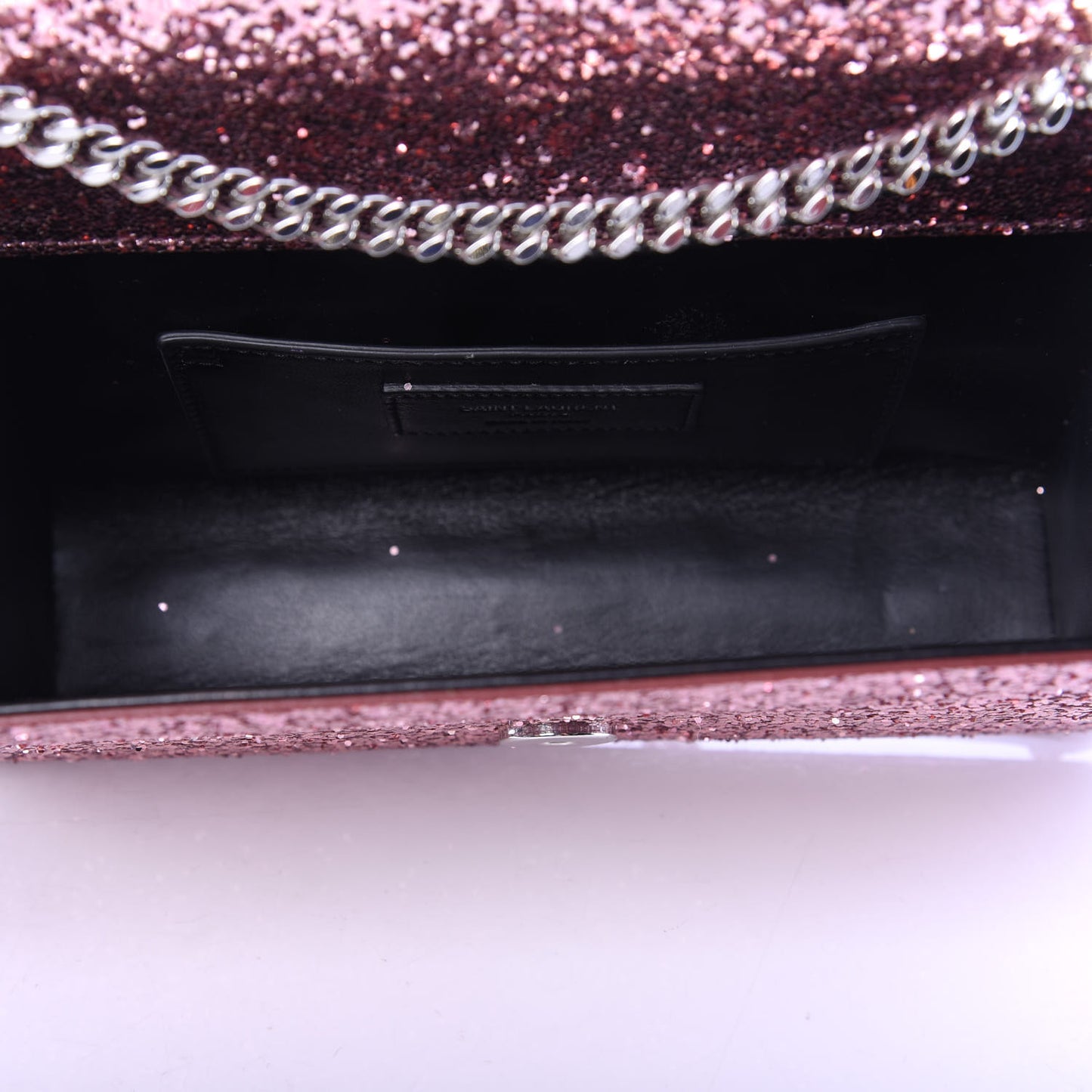Glitter Monogram Galactica Satchel Pink