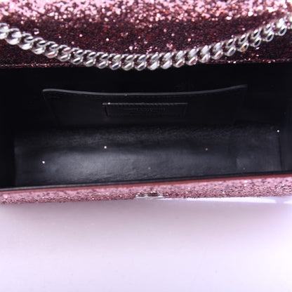 Saint Laurent Glitter Monogram Galactica Satchel Pink 4 of 8
