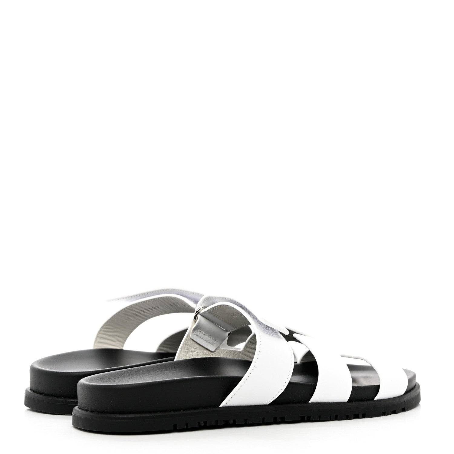 Hermes Calfskin Womens Chypre Sandals 40 White 4 of 8