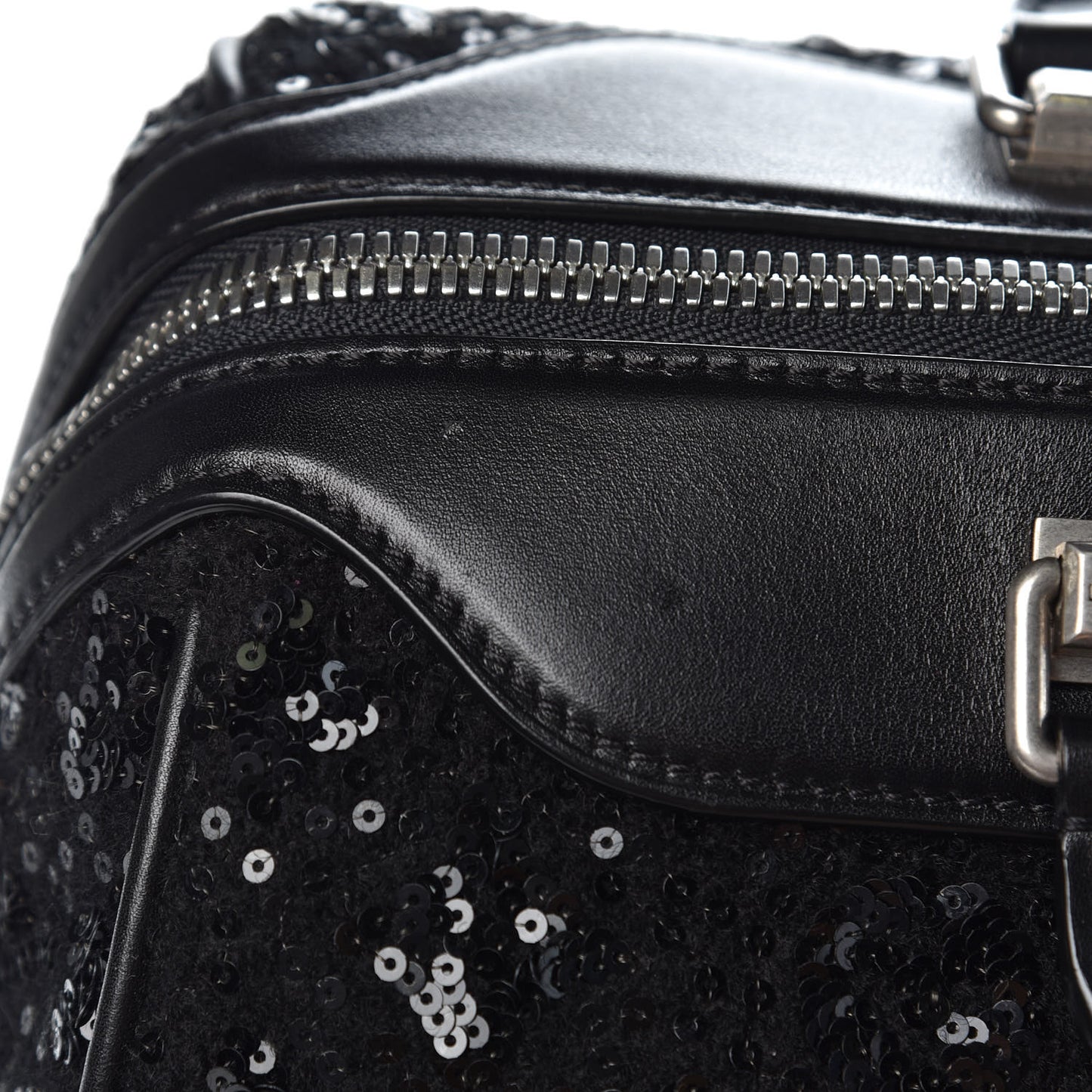 Sequin Monogram Sunshine Express Speedy Black