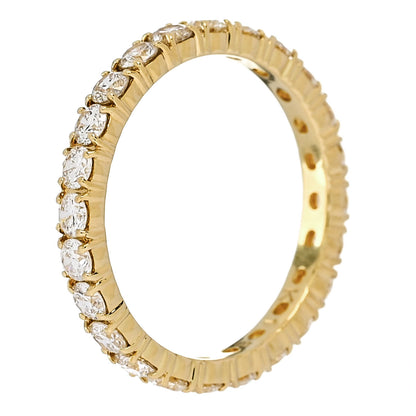 Parker & West by FASHIONPHILE 18K Yellow Gold Diamond 1.13ct Full Eternity Band Ring 49 5 5 of 8
