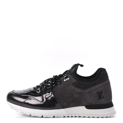 Louis Vuitton Metallic Patent Suede Run Away Sneakers 8.5 Grey 1 of 11