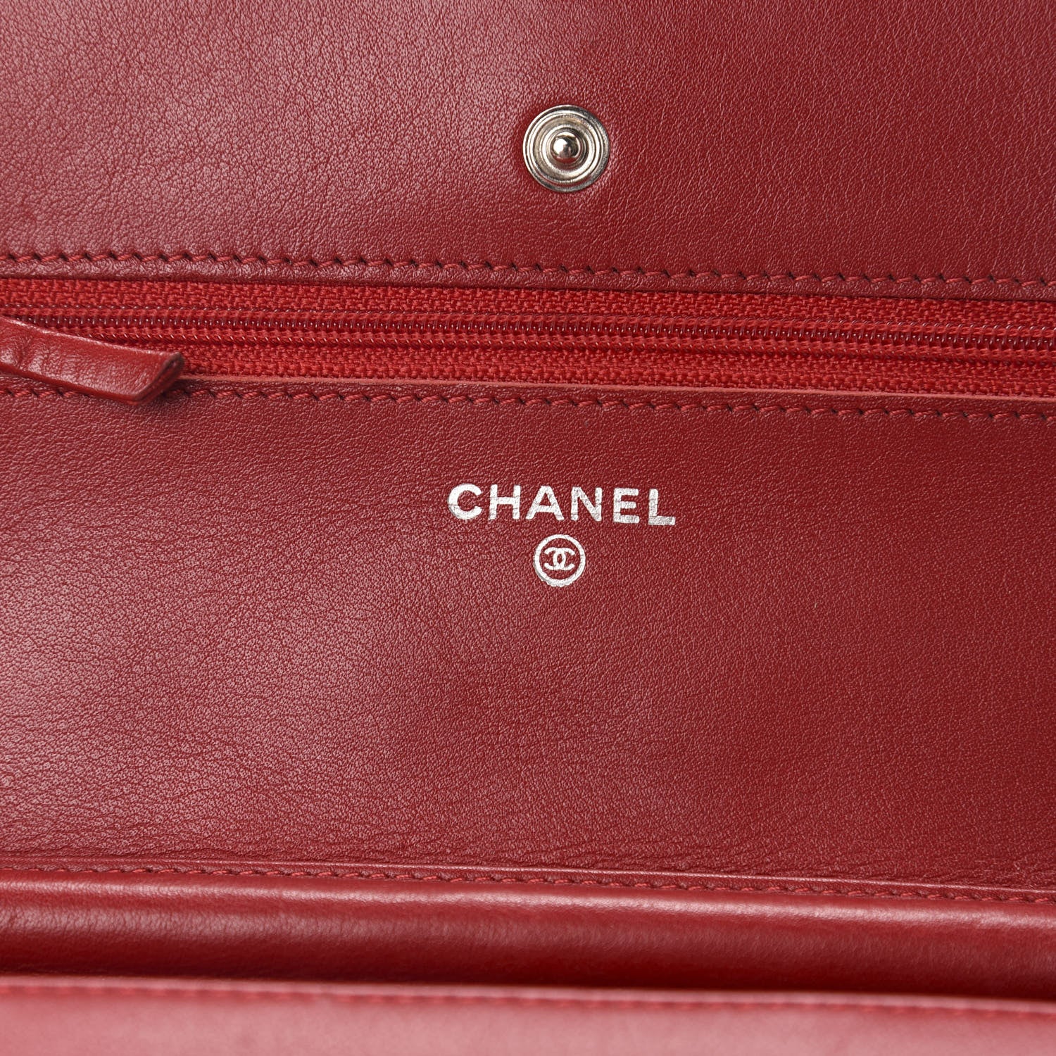 Chanel Patent Quilted Wallet On Chain WOC Red 8 of 12