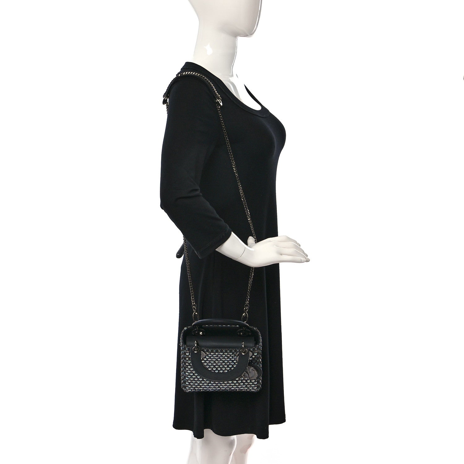 Christian Dior Sequin Embroidery Mini Lady Dior Blue 2 of 9