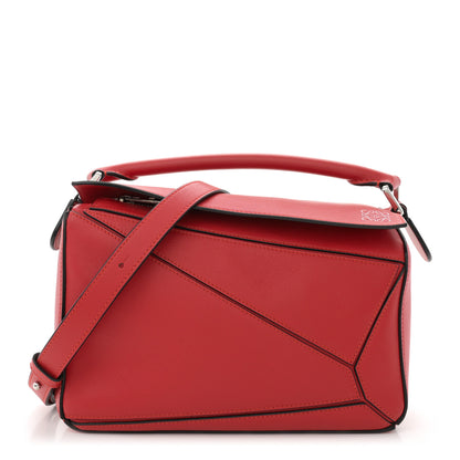 Loewe Calfskin Small Puzzle Bag Scarlet 1 of 12