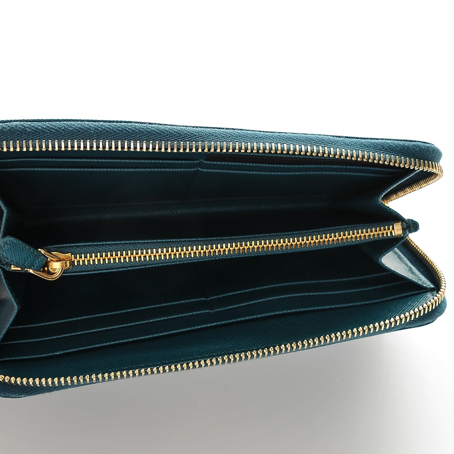 Prada Saffiano Metal Zip Around Wallet Ottanio 5 of 6