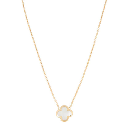 Van Cleef & Arpels 18K Yellow Gold Mother of Pearl Pure Alhambra Pendant Necklace 1 of 7