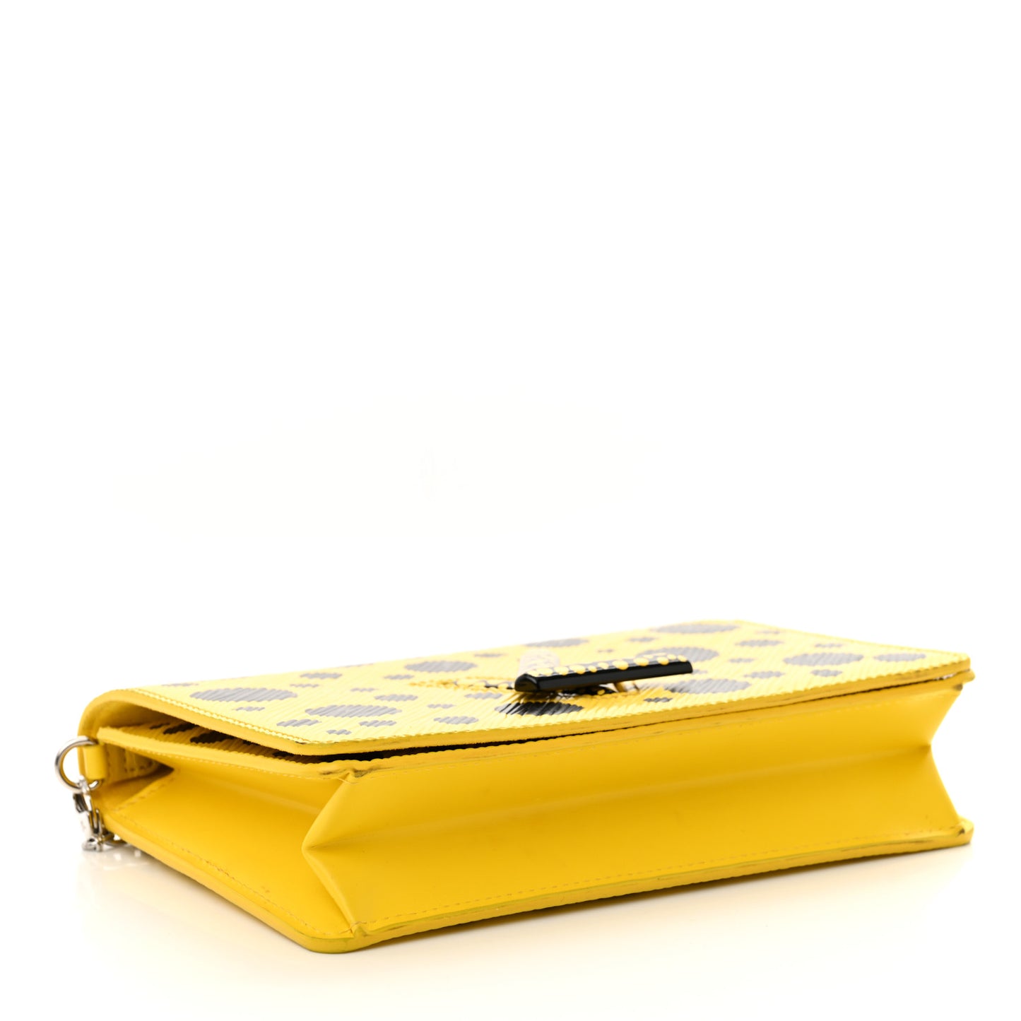 LV x YK Epi Infinity Dots Twist Belt Chain Wallet Yellow Black