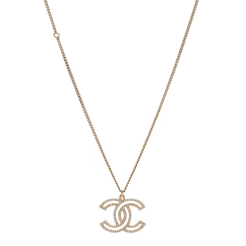 Crystal CC 100 Anniversary Necklace Gold