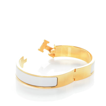 Hermes Enamel Narrow Clic Clac H Bracelet PM White 4 of 4