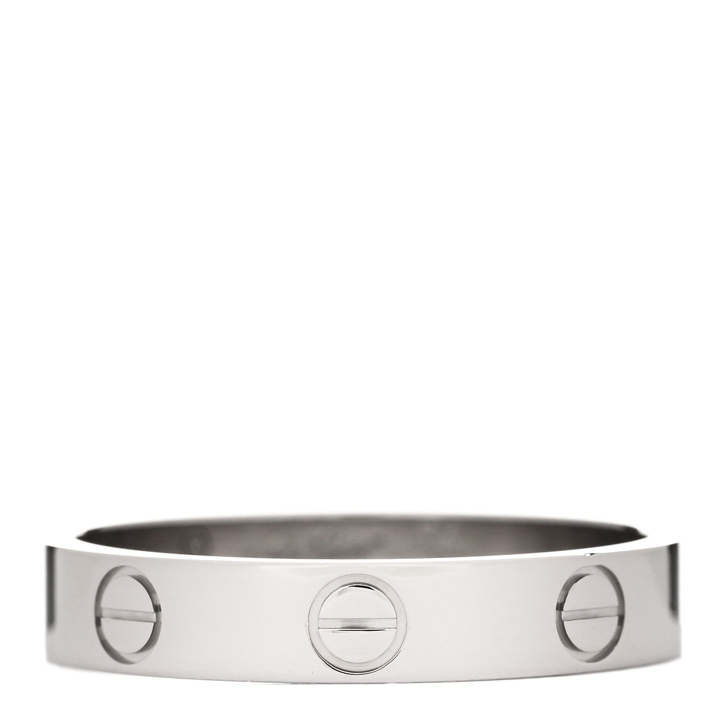 18K White Gold 3.5mm LOVE Wedding Band Ring 54 7