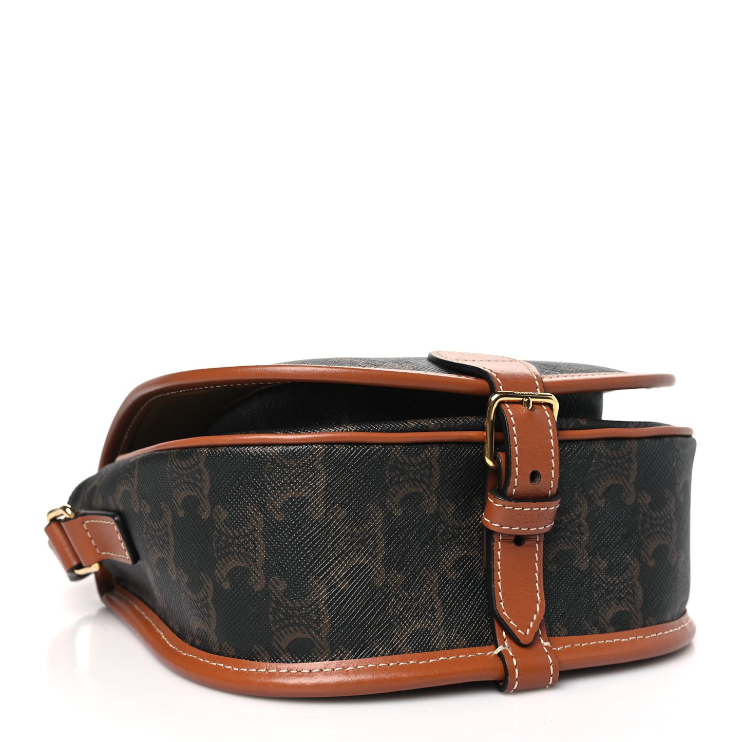Triomphe Canvas Medium Folco Bag Tan