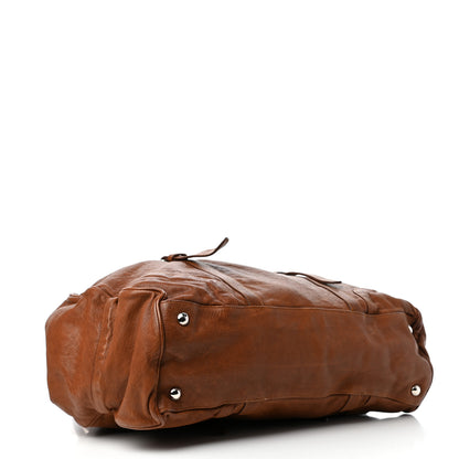 Prada Washed Buffalo Frame Bag Brandy 4 of 9