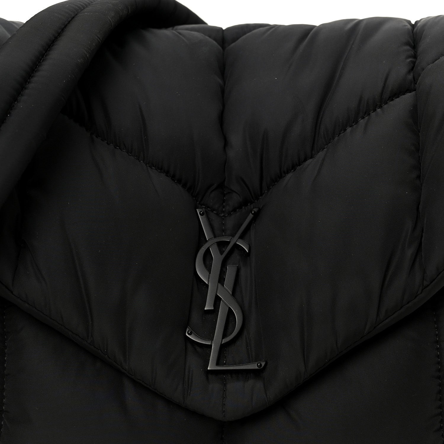 Saint Laurent Econyl Nylon Lou Puffer Messenger Black 8 of 10