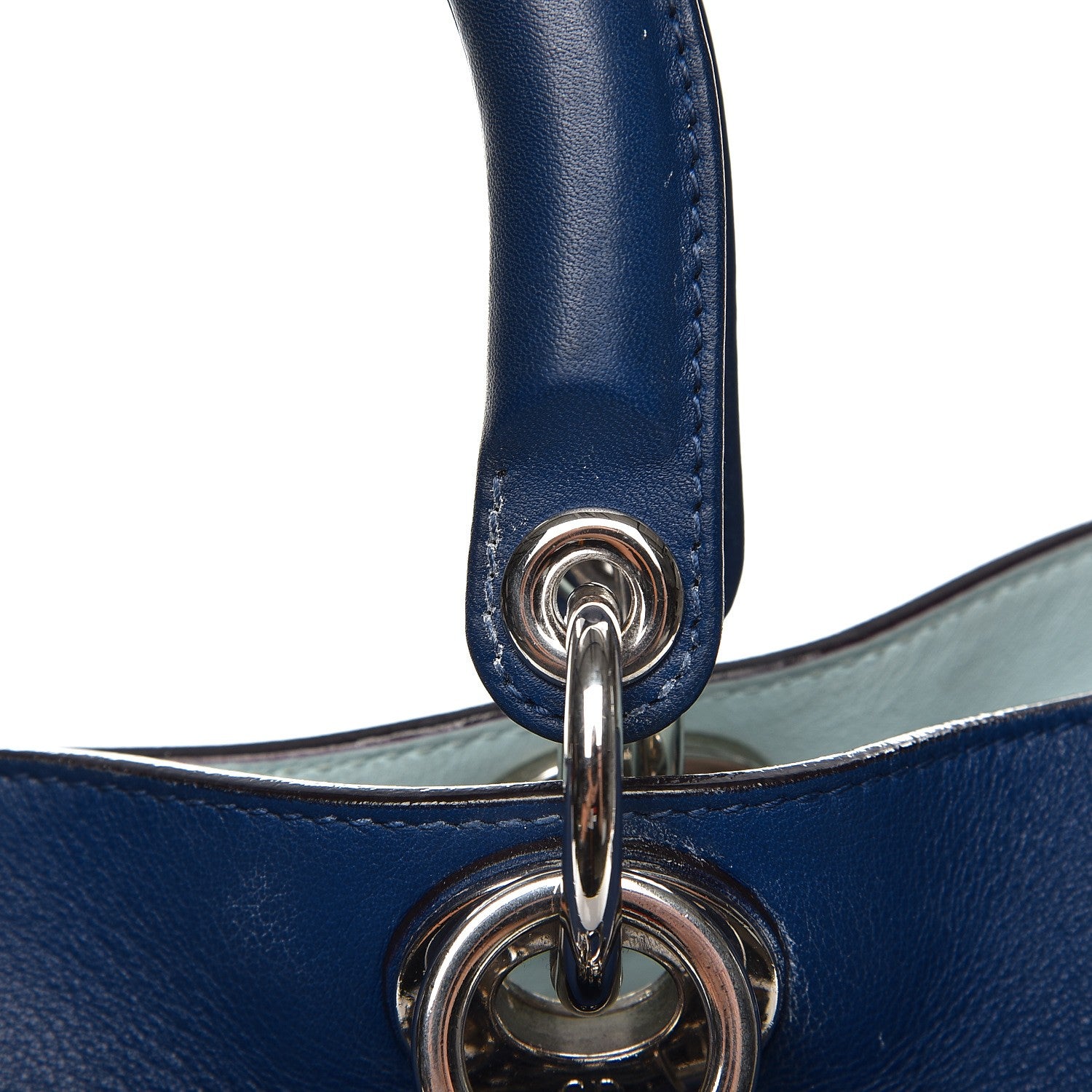 Christian Dior Smooth Calfskin Large Diorissimo Bag Navy Blue 17 of 25