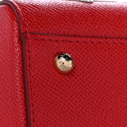 Dolce & Gabbana Dauphine Studded Medium DG Family Patch Miss Sicily Satchel Red 15 of 18