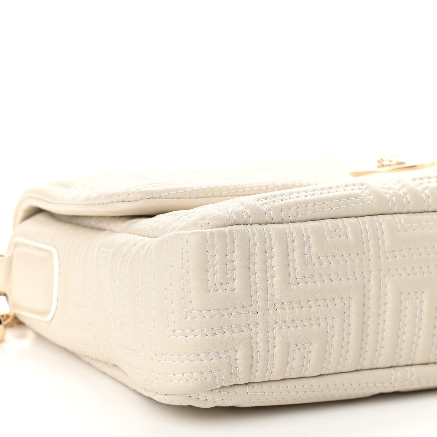 Calfskin Icon Quilted Flap White